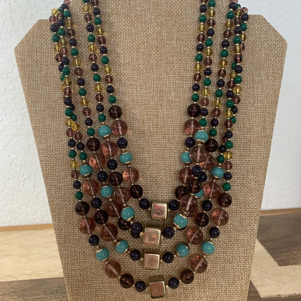Talbots Multi-Strand Beaded Necklace